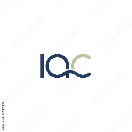iac letter initials logo design. Vector word mark logo photo
