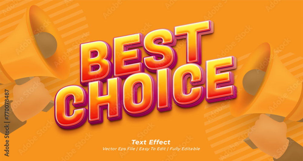 Best choice text effect with editable 3d text style Stock Vector ...