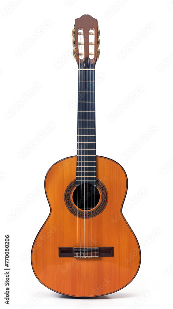 Fototapeta premium Elegant Classic Guitar Isolated on White Background