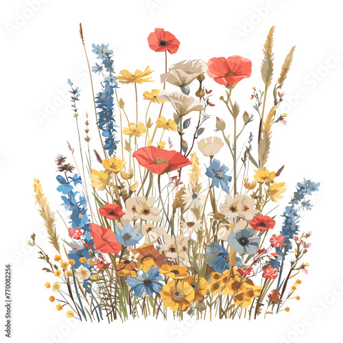 Enchanted Blooms: Vector Field Blossoms