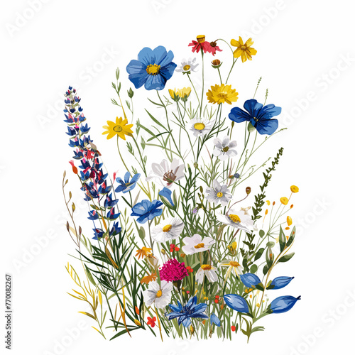 Blossom Beauty: Meadow Flowers Vector Art