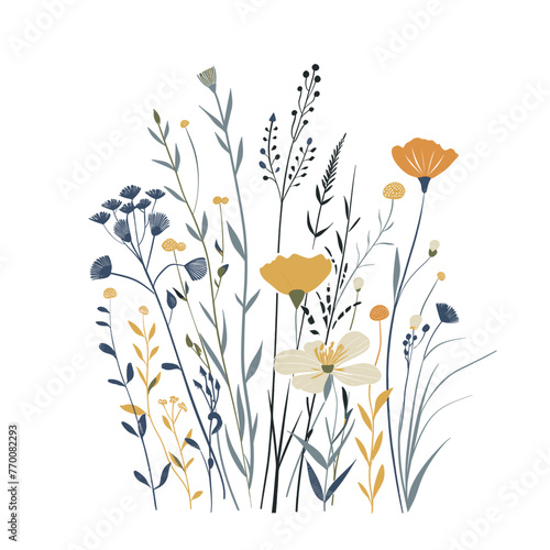 Petals Paradise: Meadow Flowers Vectorized