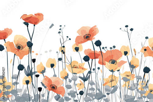 Floral Harmony: Meadow Flowers Vector Art