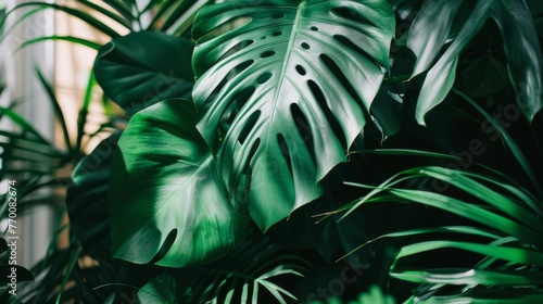 Wallpaper Mural  A green plant in focus with a background window Torontodigital.ca