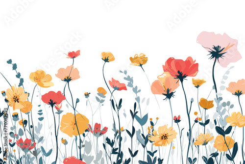 Nature's Harmony: Vector Wildflower Composition