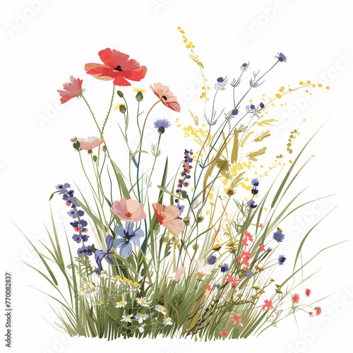 Floral Delights: Vector Field Flowers