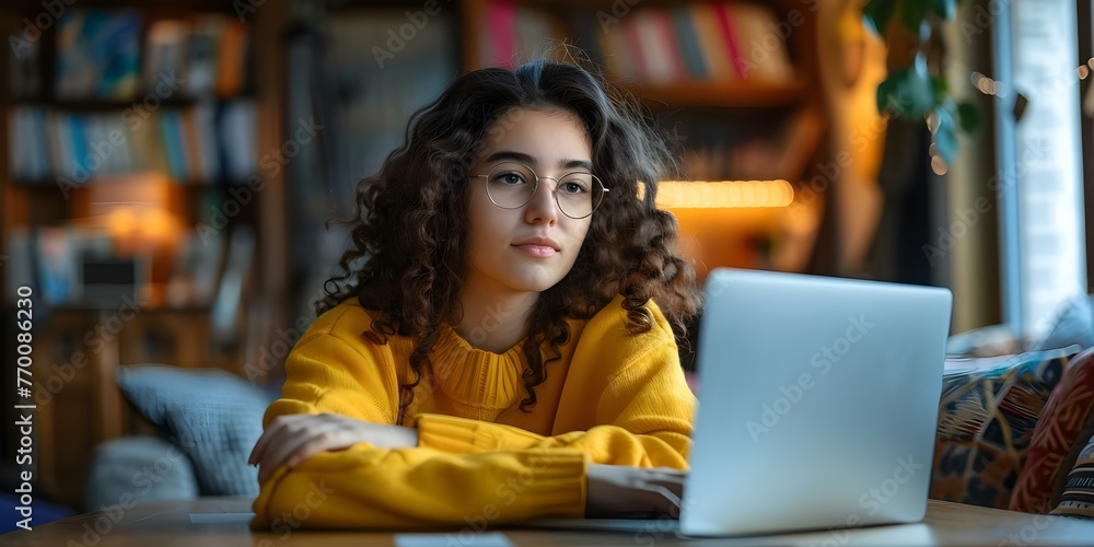 A young woman using a credit card to shop online for a laptop on a table. Concept Online Shopping, Laptop Purchase, Credit Card Transaction, Technology, Shopping Essentials A young woman using a credit card to shop online for a laptop on a table. Concept Online Shopping, Laptop Purchase, Credit Card Transaction, Technology, Shopping Essentials