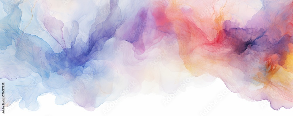 White abstract watercolor stain background pattern