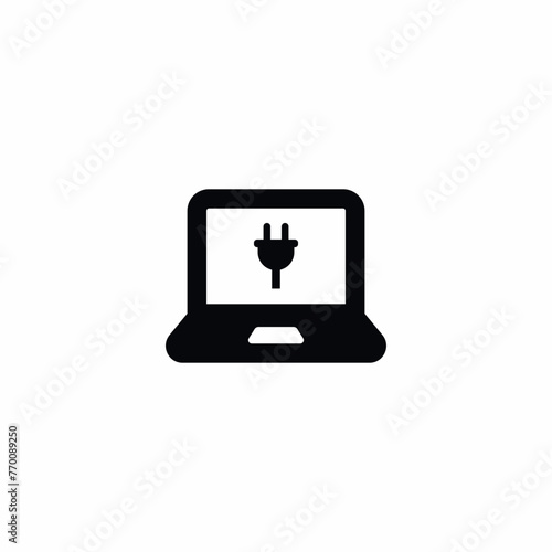 Laptop Energy Electricity Power Charging icon