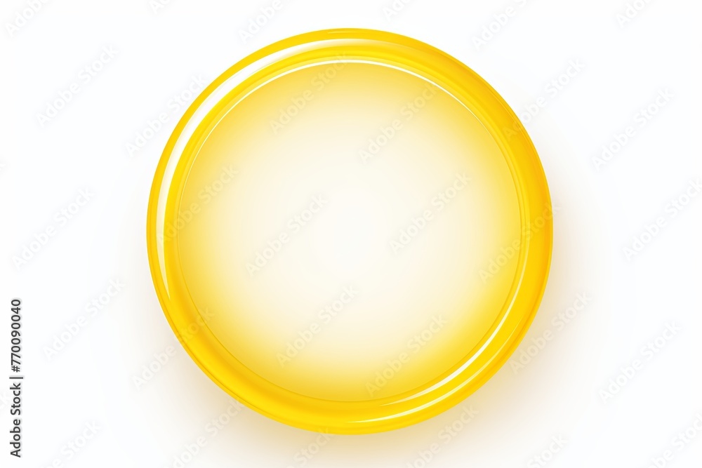 Yellow thin barely noticeable circle background pattern isolated on white background