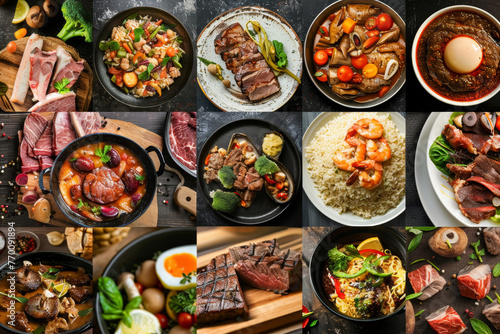 Global Cuisine Assortment Collage