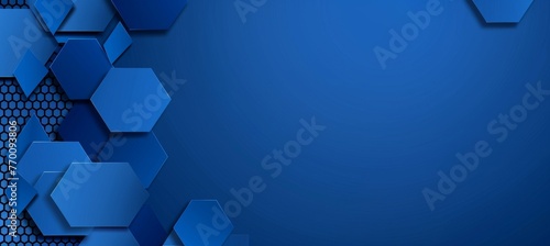 Blue 3d gradient shapes on abstract background for website and print design inspiration photo