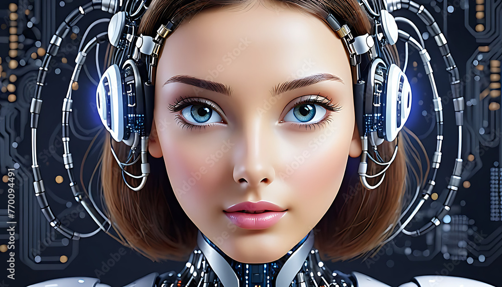 AI Revolution: Futuristic Artwork Depicting the Power and Potential of Artificial Intelligence. Perfect for Tech Concepts and Innovation. - obrazy, fototapety, plakaty 