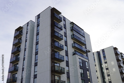 New apartments building in Lasnamae district. Tallinn, Estonia, Europe. March 2024 photo