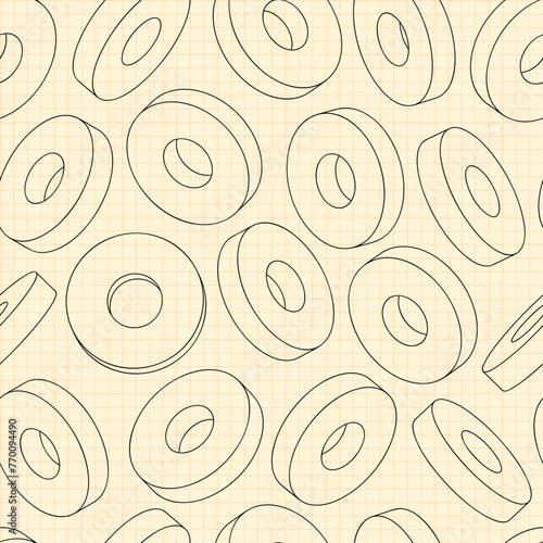 Mechanical engineering drawings on blue background. Cutter, assembly tool with replaceable multi-faceted plate. Technical Design. Cover. Blueprint. Vector illustration.