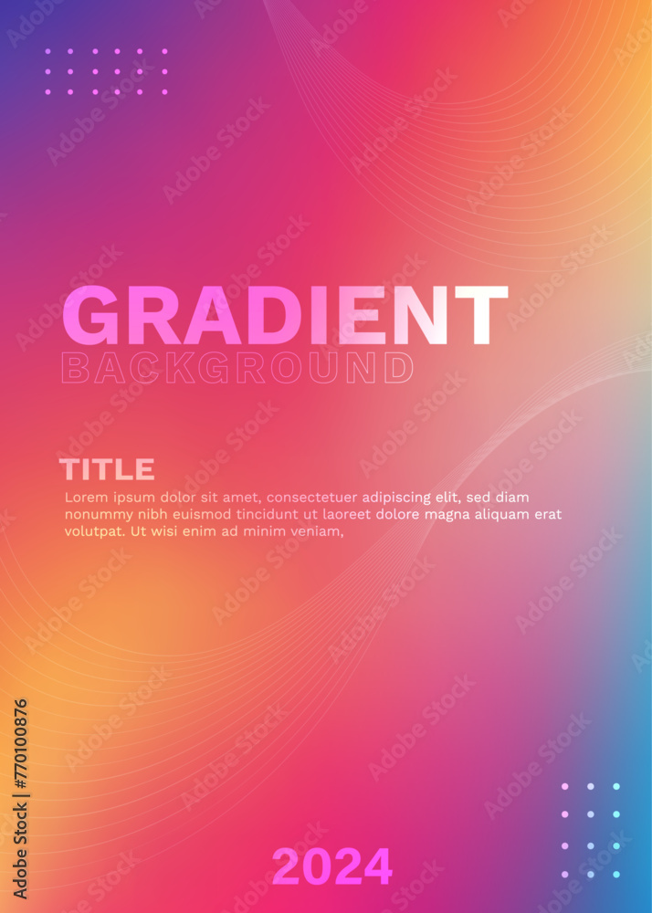 Colorful Vibrant Summer Ombre Vector Background Design