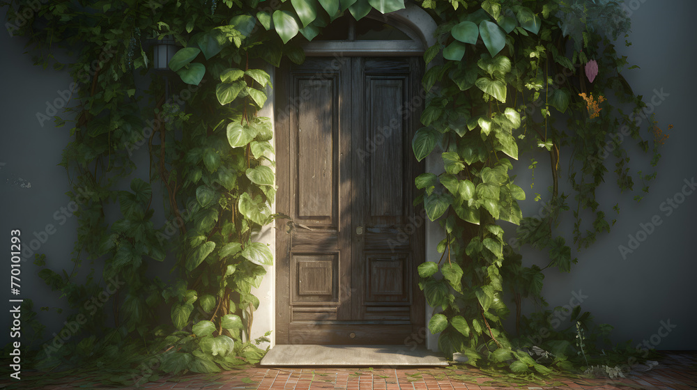leafy door