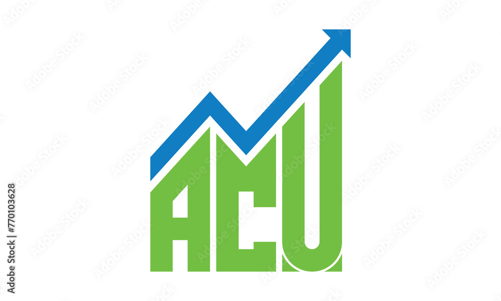 ACU financial logo design vector template. ACU financial logo design vector template.