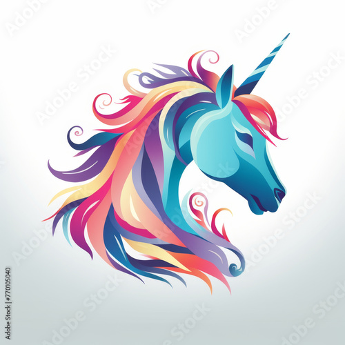 logo for the chanell of the English language  unicorn logo