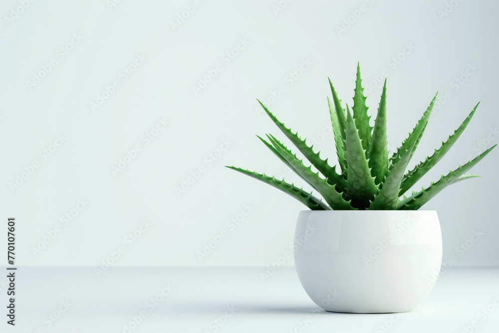 Aloe Vera Plant on White Table Aloe Vera Plant on White Table