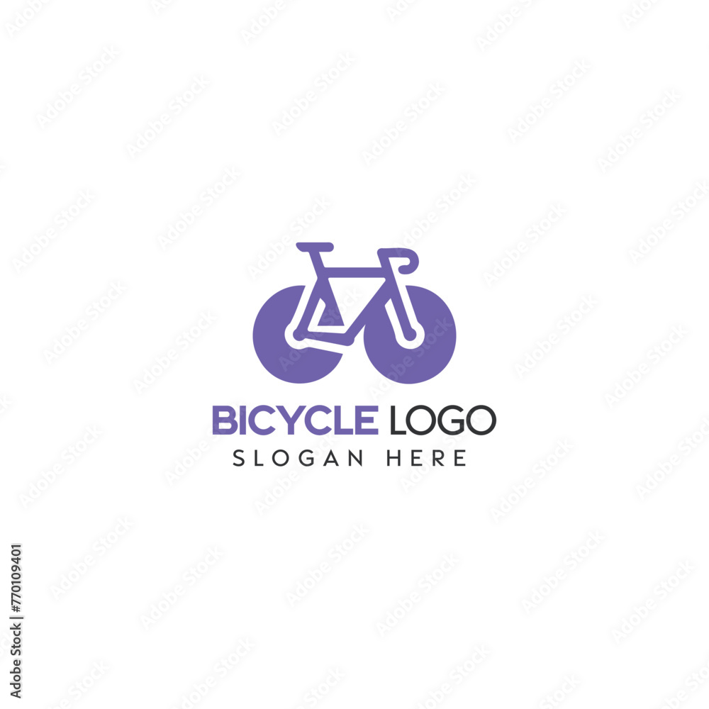 Minimalist Bicycle Logo Design With Purple Palette for Branding Purposes Minimalist Bicycle Logo Design With Purple Palette for Branding Purposes