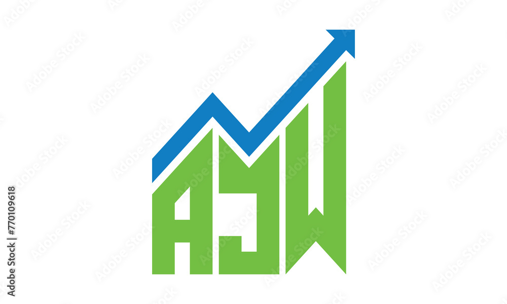 AJW financial logo design vector template. AJW financial logo design vector template.