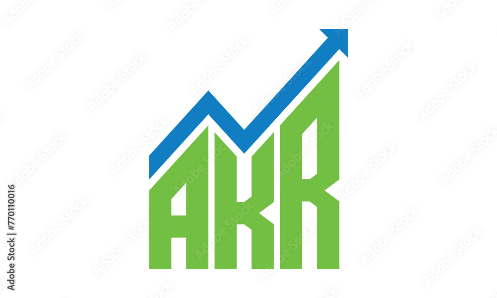 AKR financial logo design vector template. AKR financial logo design vector template.
