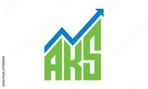 AKS financial logo design vector template. 