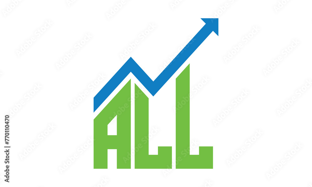 ALL financial logo design vector template. ALL financial logo design vector template.