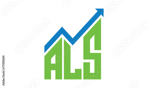 ALS financial logo design vector template. 