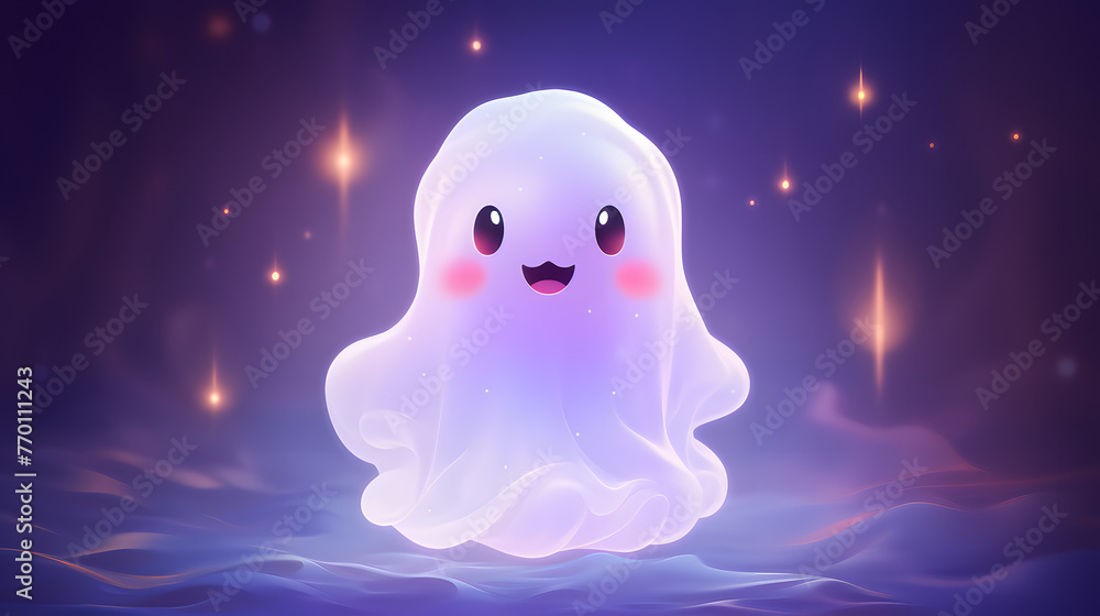 a colorful glowing ghost a colorful glowing ghost