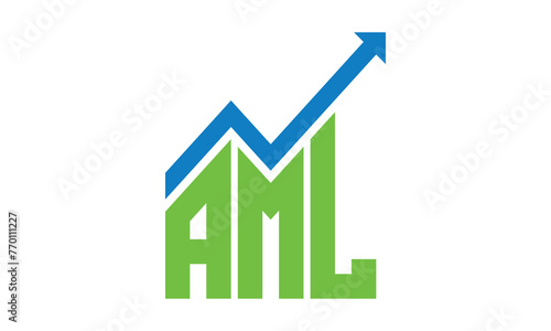 AML financial logo design vector template.	