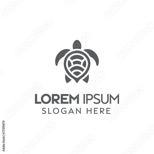 Modern Black and White Turtle Logo Design for a Business Brand Identity