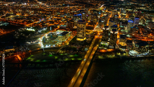 Aerial  View at night of Richmond
