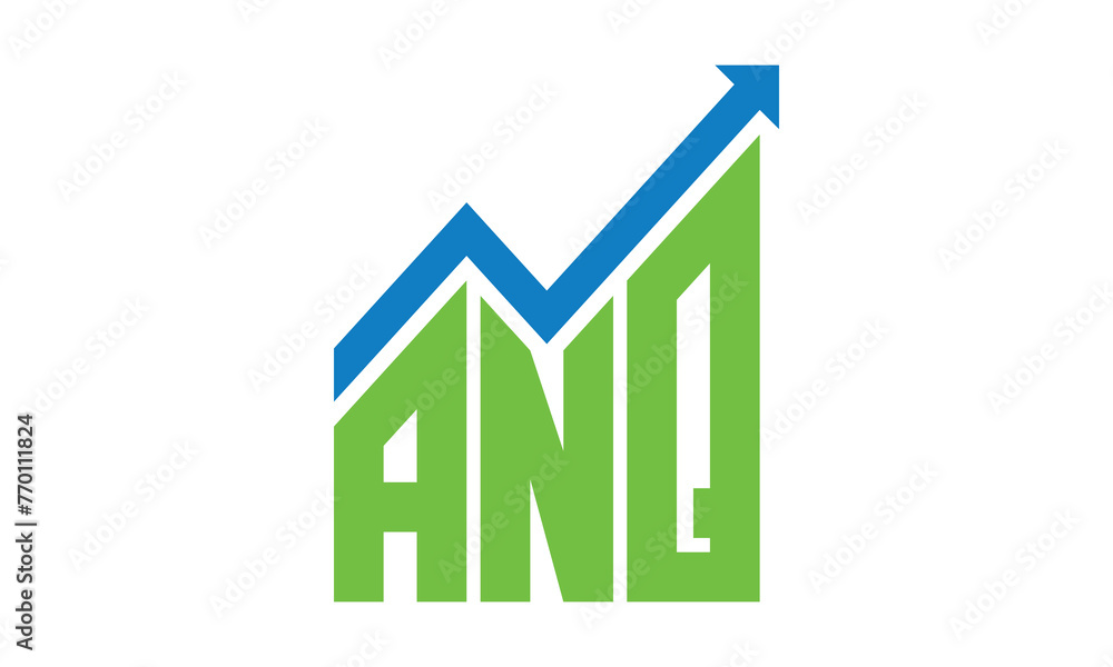 ANQ financial logo design vector template. ANQ financial logo design vector template.