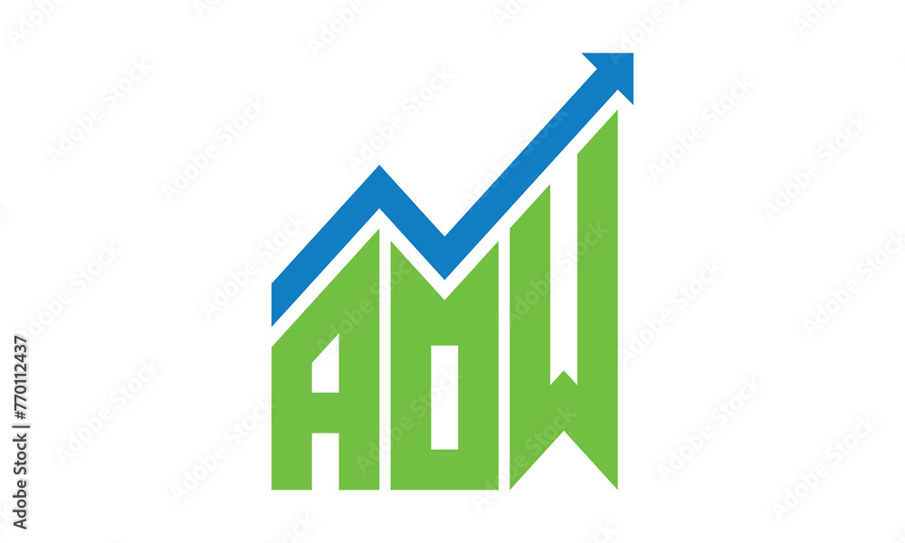 AOW financial logo design vector template. AOW financial logo design vector template.