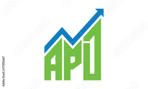 APD financial logo design vector template.	