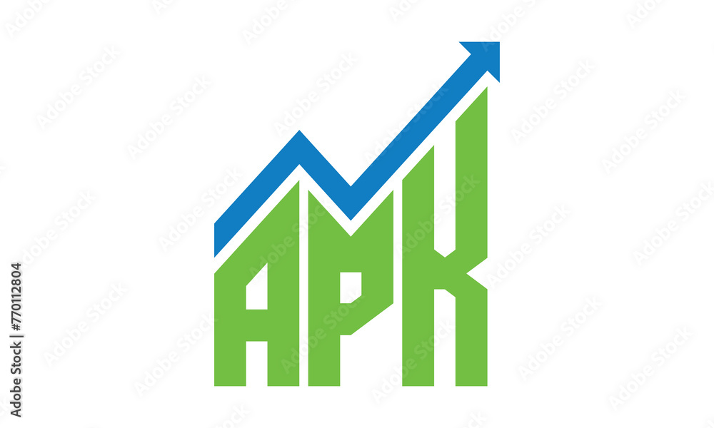 APK financial logo design vector template. APK financial logo design vector template.