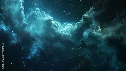 Universe filled with stars, nebula and galaxy, outer space, 16:9 © Christian
