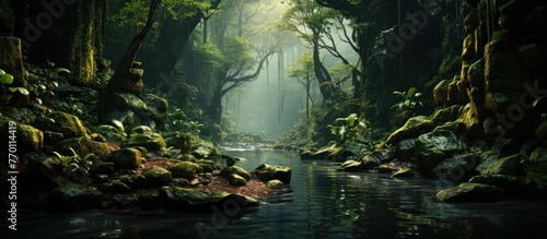 Asian tropical rainforest generate by ai © KRIS