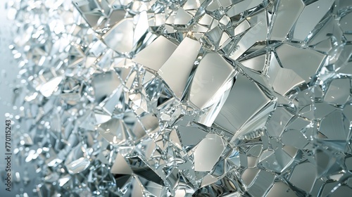A close-up of a fragmented mirror photo