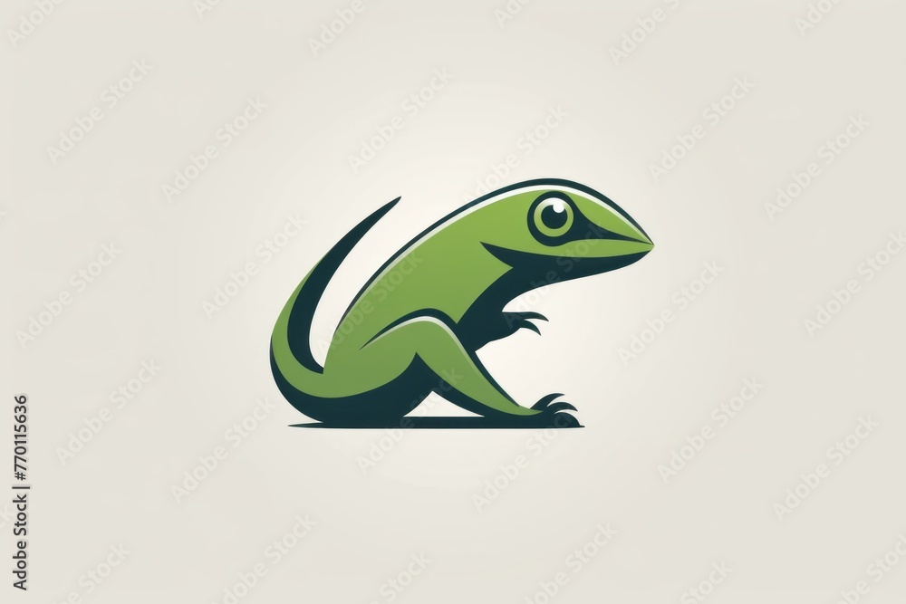 Green Lizard Sitting on Top of White Surface Green Lizard Sitting on Top of White Surface
