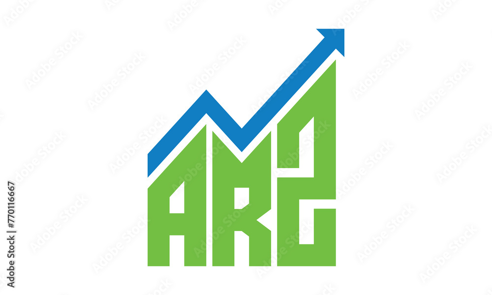 ARZ financial logo design vector template.	