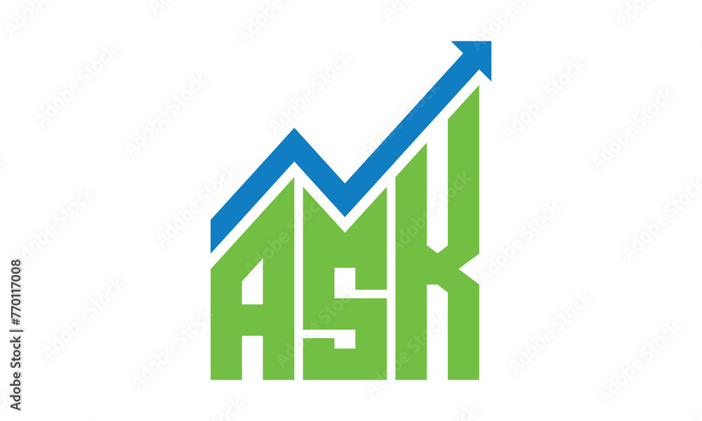 ASK financial logo design vector template. ASK financial logo design vector template.