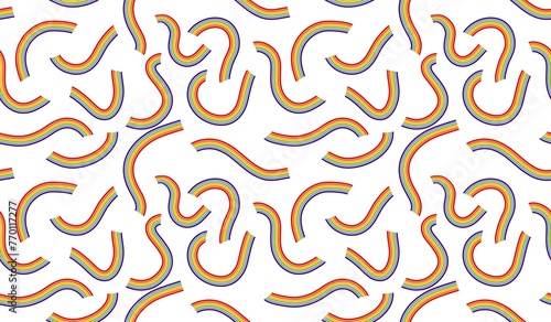 Wallpaper Mural Abstract pride doodle seamless lgbtq rainbow stripes pattern for fabrics and linens and summer party accessories Torontodigital.ca