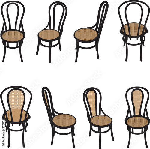 Chair Wood Rattaan