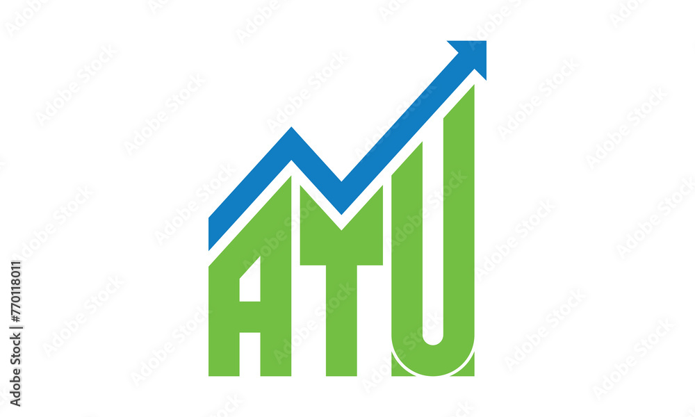 ATU financial logo design vector template. ATU financial logo design vector template.