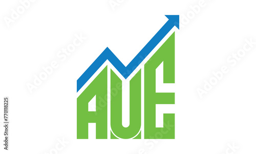 AUE financial logo design vector template. 