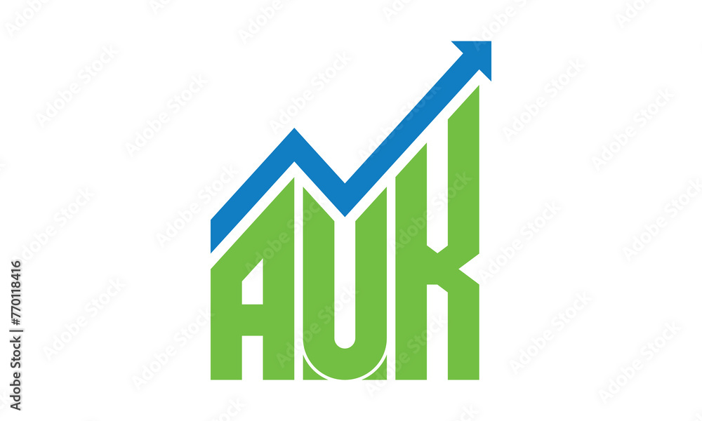 AUK financial logo design vector template. AUK financial logo design vector template.