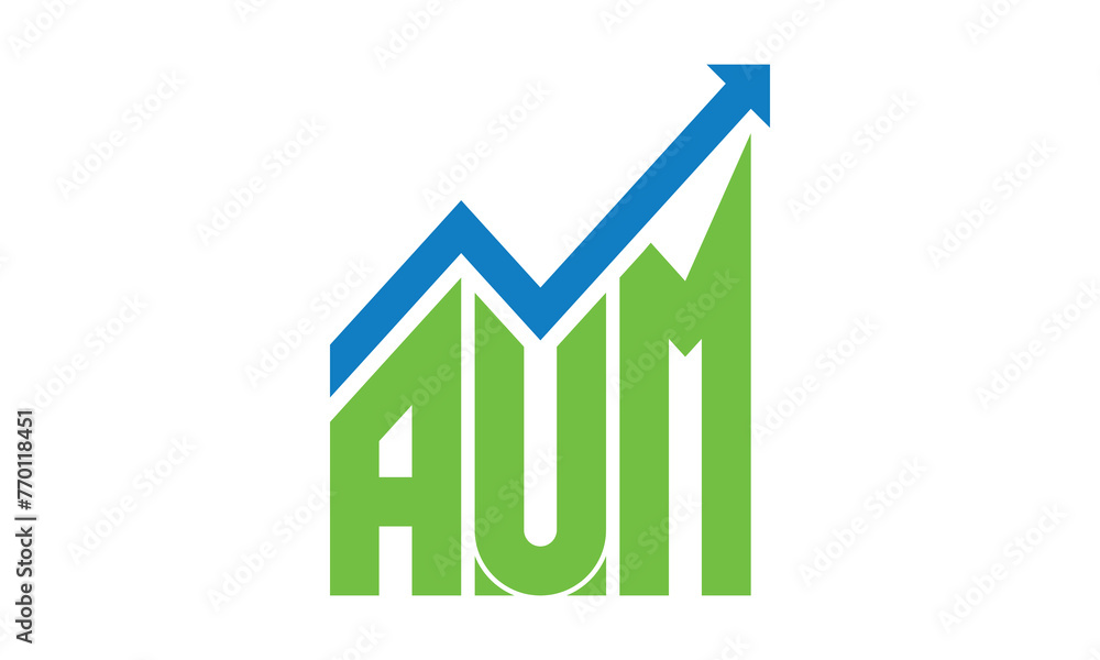 AUM financial logo design vector template. AUM financial logo design vector template.